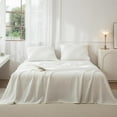 thumbnail image 2 of Pooja Handicrafts Twin Pure Cotton Bed Set, off white Bedding sheet 210 Thread Count, 2 of 4
