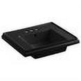 thumbnail image 2 of Kohler K-2757-4 Tresham 14-1/4" Fireclay Pedestal Bathroom Sink - Black, 2 of 2