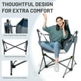 thumbnail image 5 of TIMBER RIDGE Hammock Camping Chair for Outdoor with Adjustable Backrest, Heavy Duty Swing Folding Chair with Steel Stand, 300 lbs Weight Capacity, Blue, 5 of 8