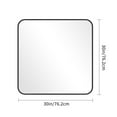 thumbnail image 3 of VONIGEE Black Bathroom Mirror 30x30 Inch, Large Square Wall Mirror with Aluminum Frame Rounded Corner, Vanity Mirror for Bathroom, Bedroom, Living Room, Entryway, Wall Mounted, 3 of 7