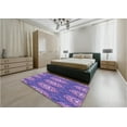 thumbnail image 4 of Ahgly Company Indoor Rectangle Patterned Purple Amethyst Purple Area Rugs, 3' x 5', 4 of 6