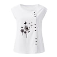 thumbnail image 4 of Mujer Verano Casual Sin mangas Botón Chaleco Cuello redondo Blusa suelta Active Top Mujer Fridja  gh2367, 4 of 4