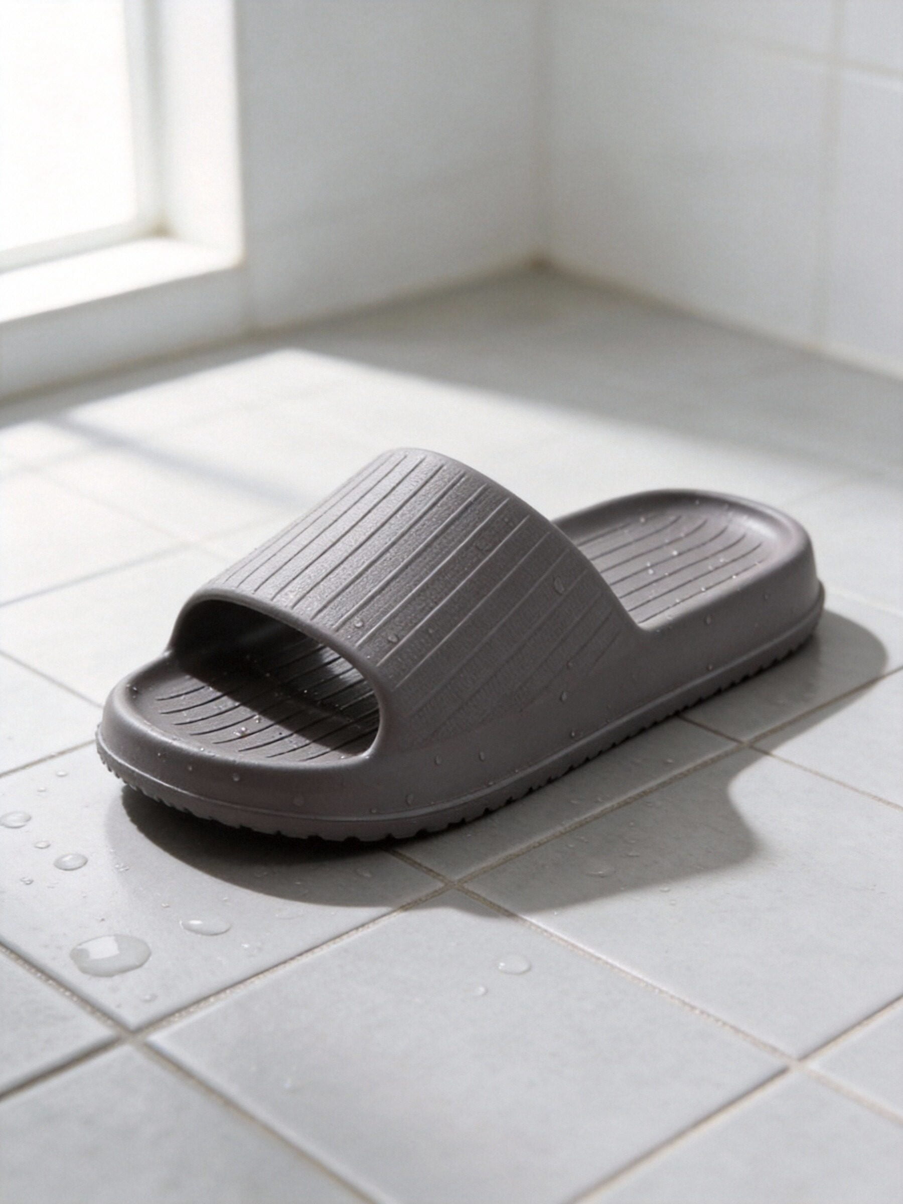 STCYLZFU Solid Color One Strap EVA Couple Slippers, Non Slip Breathable Soft Comfort Indoor House Slides for Men & Women