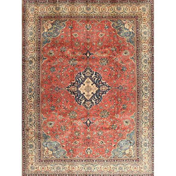 Ahgly Company Indoor Rectangle Traditional Fire Brick Red Persian Area Rugs, 3' x 5'