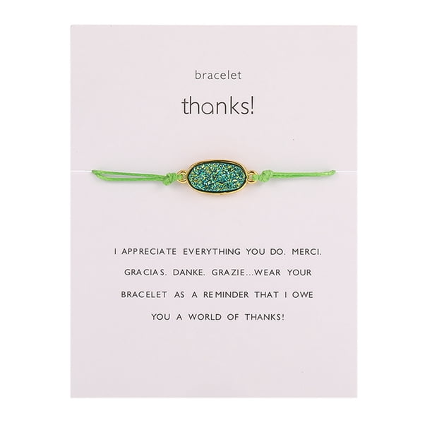 Pulseras para mujer, regalos para mujer, pulsera de papel tejido con piedra natural, pulsera decorativa, accesorios, pulsera tejida