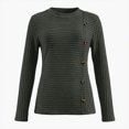 thumbnail image 5 of cocolona Womens Fall Sweater Plus Size Long Sleeve Decorative Buckle Crew Neck Sweaters, 5 of 7