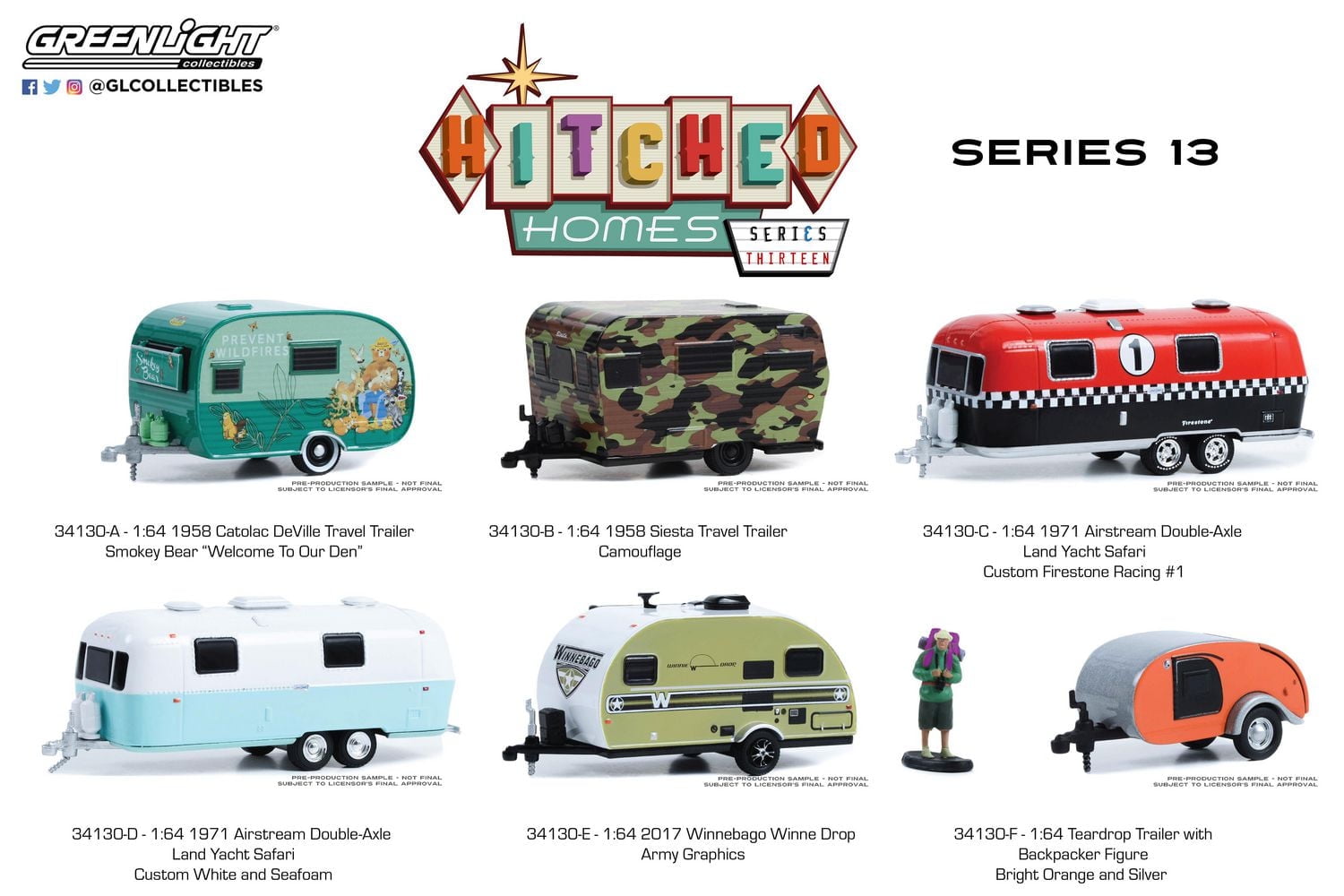 GreenLight 1:64 Hitched Homes Die-Cast Vehicles Series 13