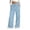 Light Blue, variant on QTSHPN Womens Pants High Waist Wide Leg Stretch Fashion Jeans with Pockets Elastic Waistband Loose Fit Straight Long Denim Trousers Pants for Women Grey S