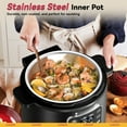 thumbnail image 5 of CARORI 9-in-1 Electric Pressure Cooker 6 Quart Black, Stainless Steel Pot, 12 Preset Functions with Touchscreen, Safe Steam Release, Stew, Slow Cook, Rice, Sauté, Warmer, 5 of 10