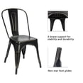 thumbnail image 7 of Lacoo Set of 4 Metal Dining Chair Indoor-Outdoor Use Stackable Classic Trattoria Chair Chic Dining Bistro Cafe Side Metal Chairs, Black Gold, 7 of 7