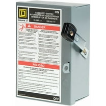 Square D  30 amps Fusible  Single Pole  Fuse Safety Switch