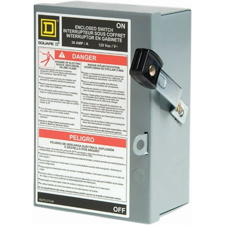 Square D 30 amps Fusible Single Pole Fuse Safety Switch