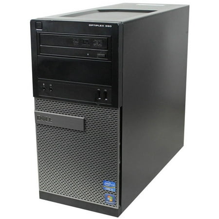 Refurbished Dell 390 TWR Desktop PC with Intel Core i5-2400 Processor, 8GB Memory, 1TB Hard Drive and Windows 10 Home (Monitor Not