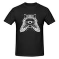 thumbnail image 5 of Love Raccoon Cotton T-Shirt Black X-Large, 5 of 5