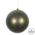 thumbnail image 3 of Vickerman 6" Gunmetal Matte and Glitter Swirl Ball Ornament, 3 per Box, 3 of 4
