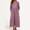 *Purple, variant on ClodeEU Women's V Neck 3/4 Sleeve Linen Blend Maxi Dress,Casual Loose Sundress with Pockets Green,Women's Plus L