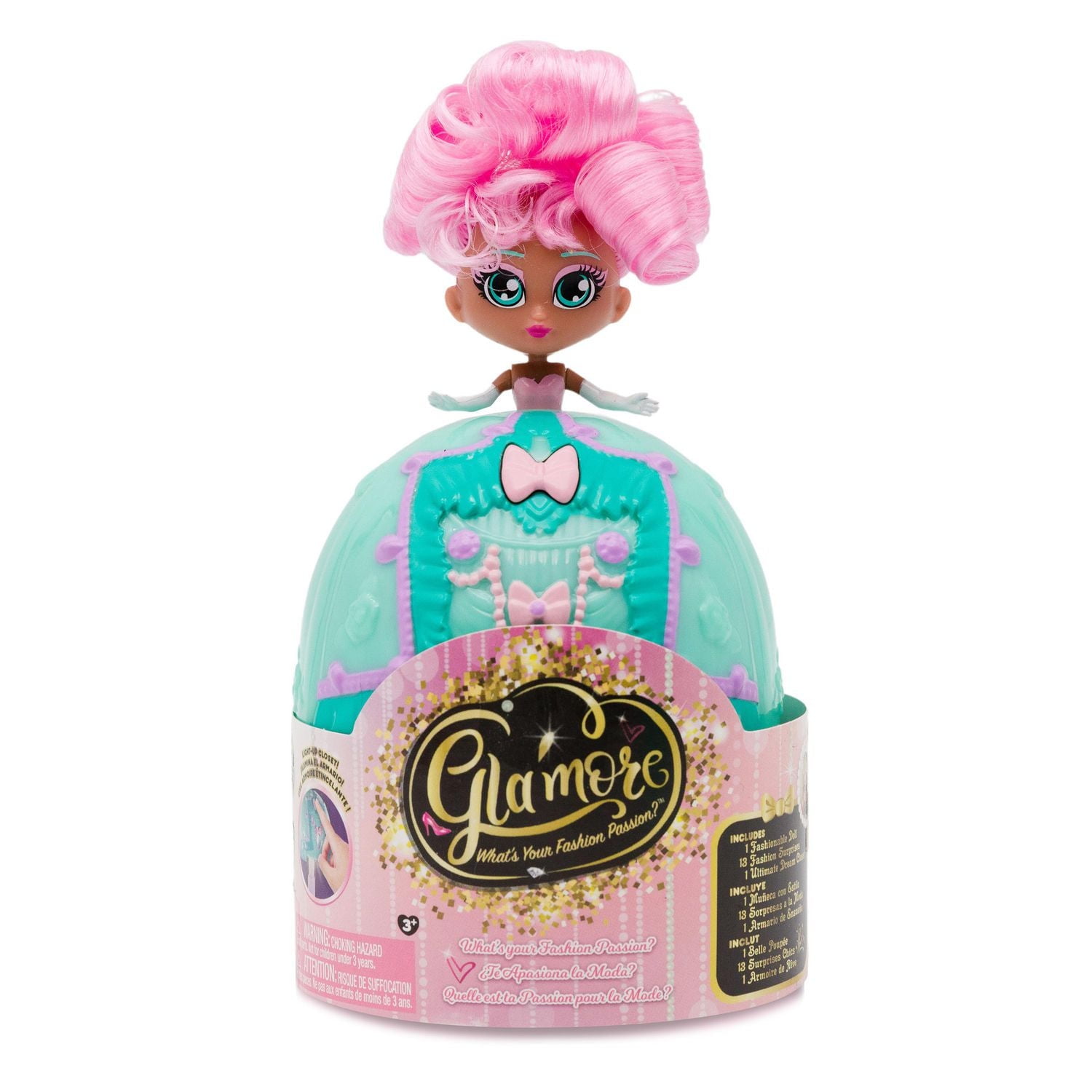 Ensemble de poupée violette, 15 surprises, 1 poupée et 1 placard de rêve ultime