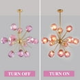 thumbnail image 6 of Longree Modern 12-Light Nordic Blown Glass and Metal Sputnik Chandelier, 6 of 11