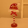 thumbnail image 2 of Adornos Escritorio Iluminados Letrero Papá Noel Parada Aquí Luces LED para Nuevo, 2 of 9