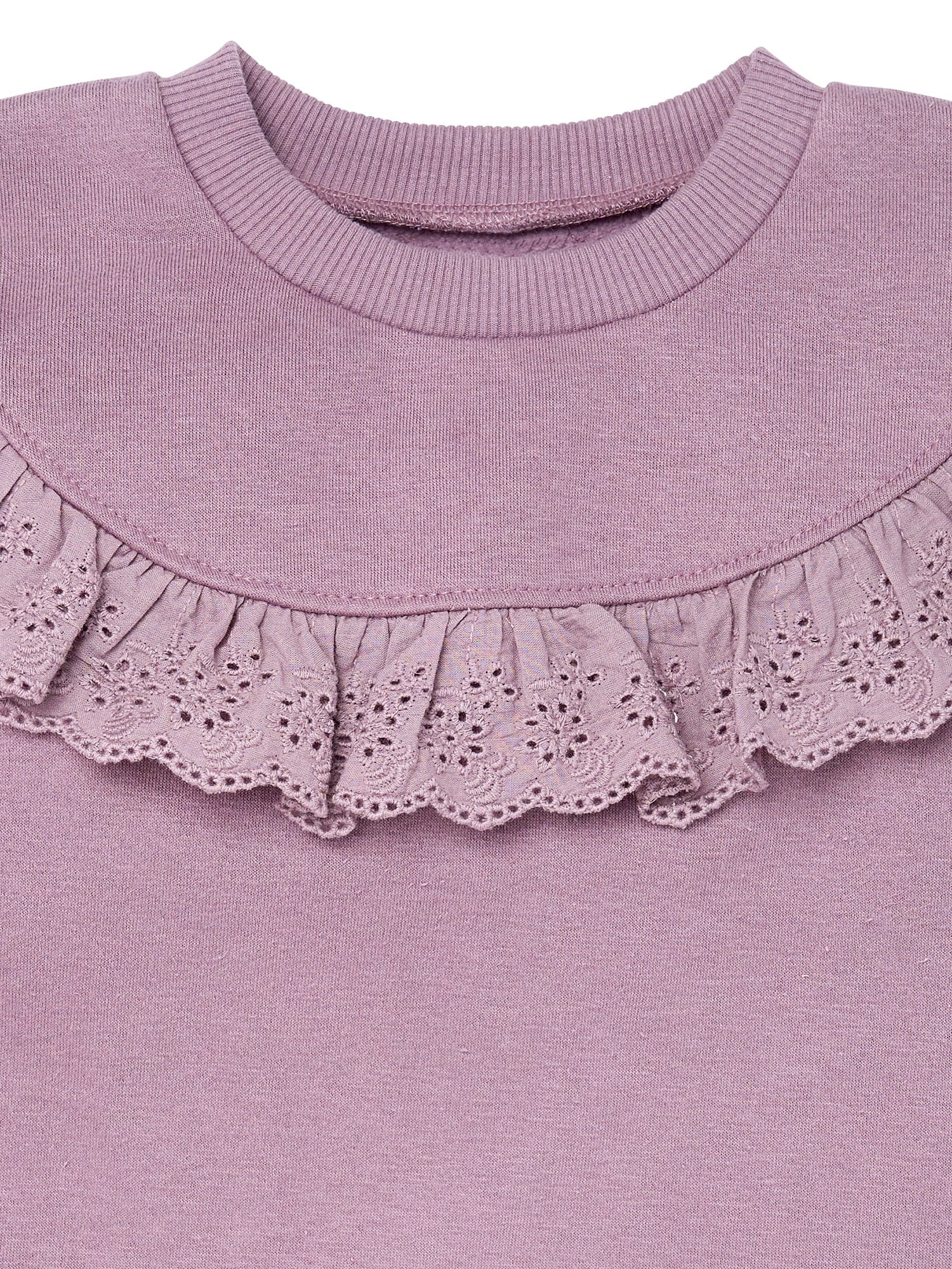 Modern Moments by Gerber Toddler Girl Eyelet Ruffle Sweatshirt Tunic and Legging Set, Sizes 12M-5T