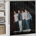 thumbnail image 5 of 4 Piece One Music Direc-,Ti0n Shower Curtain Sets with Rugs, Toilet Lid Cover, Bath Mat and 12 Hooks, Waterproof Shower Curtain Set for Bathroom, 5 of 8