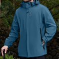 thumbnail image 2 of WTOBBY Men's Outdoor Windbreaker Jacket with Hood, Windproof and Waterproof Workwear Sport Coat for Outdoor Activities and Daily Wear,Sky Blue M, 2 of 5