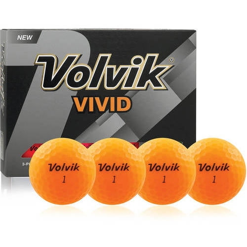 Volvik Vivid Golf Balls, Red, 12 Pack 
