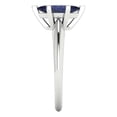 thumbnail image 3 of 1 ctw Solitaire Anniversary Ring for Women | Marquise Cut Simulated Blue Sapphire | Hyperallergenic Solid 18K White Gold, 3 of 5