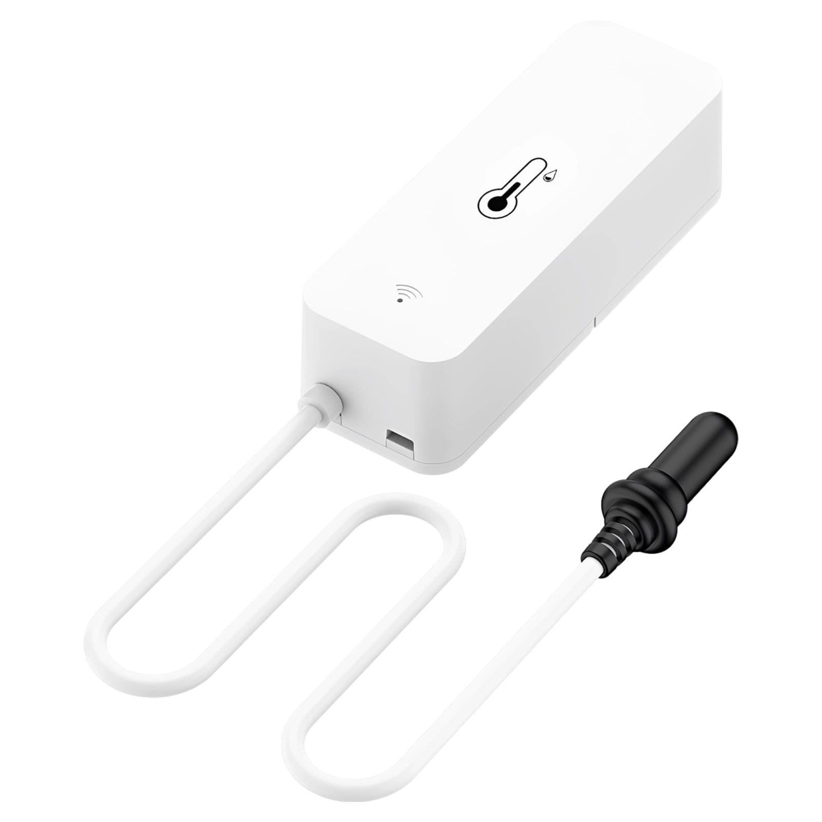 Smart Temperature and Humidity Detector, WiFi Connection, Wireless Sensor with T01 External Probe for Accurate Real-Time Monitoring, Smart Home Automation, 4.7 x 3.1 x 0.8 in, White