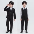 thumbnail image 2 of Children's suit suit temperament is elegant and handsome small suit medium and large children's boy piano performance clothing, 2 of 7