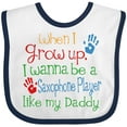 thumbnail image 3 of Inktastic Saxophone Player Like Daddy Boys or Girls Baby Bib, 3 of 4