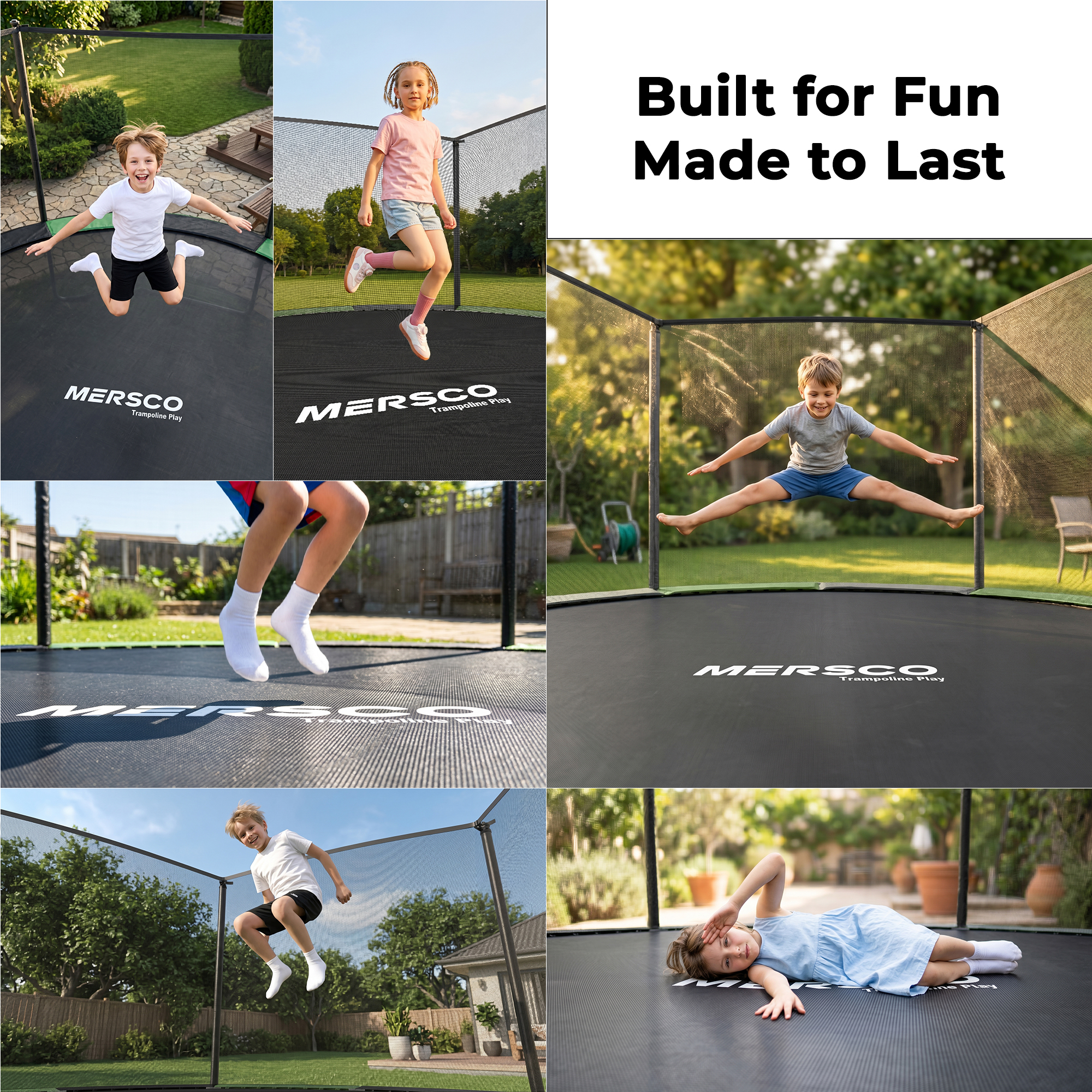 Mersco 15FT/16FT Kids Trampoline, ASTM Certified Heavy Duty Outdoor Trampoline with Safety - detail 1