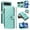 Green, variant on For iPhone Air Wallet Case: with RFID Blocking Card Slots [5 Cards+1 Cash Slot+1 Zipper Pocket | Soft PU Leather Magnetic Snap | Crossbody & Wrist Strap Protective Phone Cover,Black
