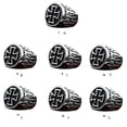 thumbnail image 2 of Anillo de acero de titanio ligero estilo Retro religión anillos de dedo negro Color sólido impermeable tamaño pequeño joyería hombres regalo Ropa, zapatos y accesorios Miscelánea Talla 13 Sonducket AP014442-07, 2 of 6