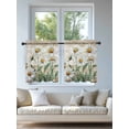 thumbnail image 4 of White Daisy Tier Curtains 36 Inch Length,Sheer Curtains for Bedroom Living Room Window Vintage Botanical Spring Floral Summer Rod Pocket Drapes Kitchen Curtains Small Half Window 27.5"x36" 2 Panels, 4 of 6