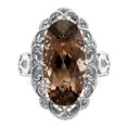 thumbnail image 5 of Sterling Silver Rhodium Smoky Quartz Ring QR3281SQ, 5 of 5