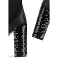 thumbnail image 4 of CAPE ROBBIN NELL CHUNKY BLOCK HIGH HEEL PLATFORM LACE UP BOOTS-BLACK Boots BLACK, 4 of 4
