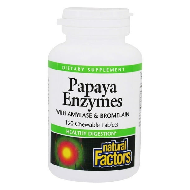 Natural Factors Chewable Papaya Enzymes with Amylase & Bromelain