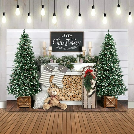 Image of Christmas Hot Cocoa Shop Backdrop for Photography Kitchen Cupboard Kid Children Background for Photo Studio Photocall Vinyl