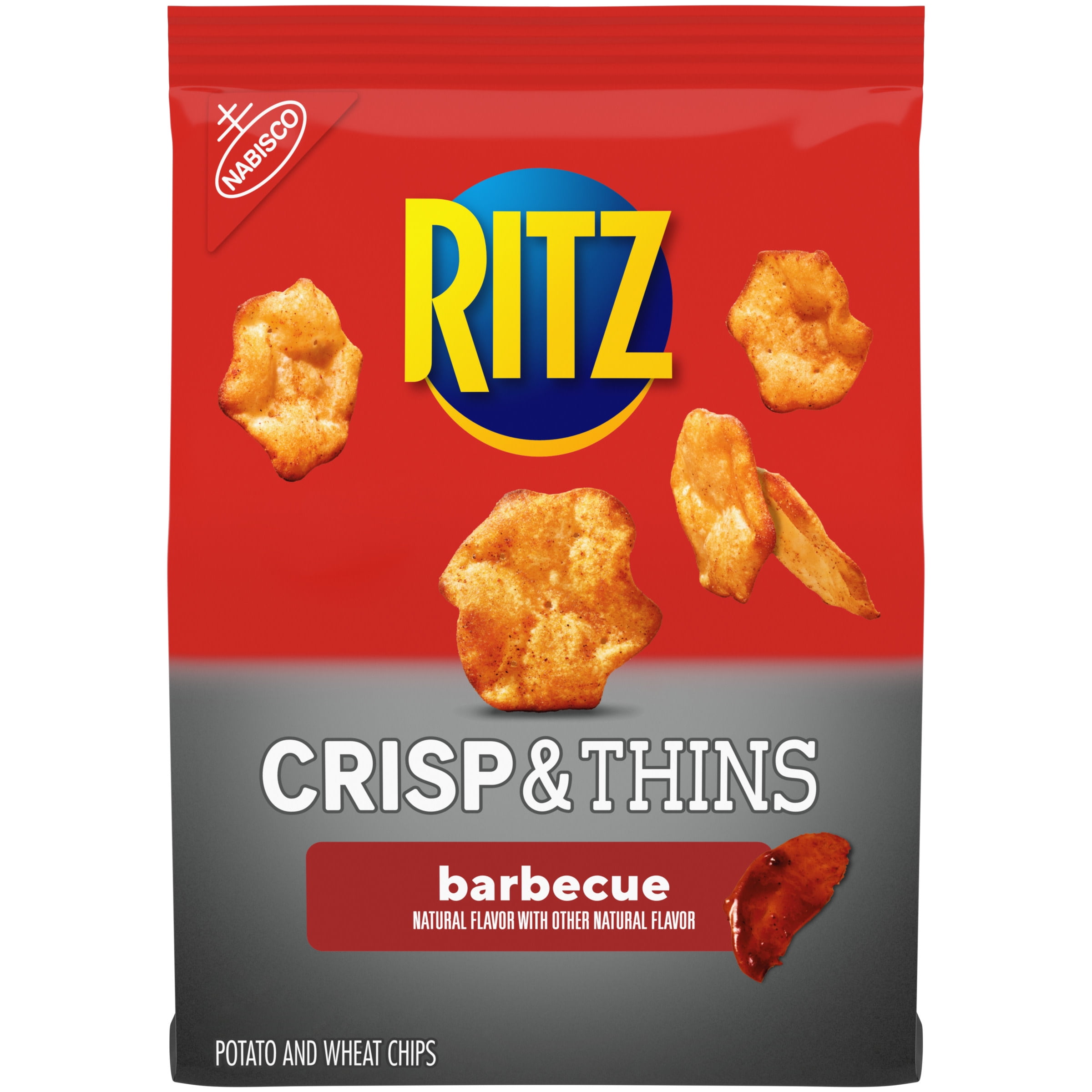 (3 pack) RITZ Crisp and Thins Barbecue Chips, 7.1 oz