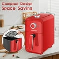 thumbnail image 4 of NUTRIFRYER Compact 4QT Air Fryer, 1400W with Non-Stick Basket, 50PCS Parchment Paper Liners, Recipe Guide (Red), 4 of 7