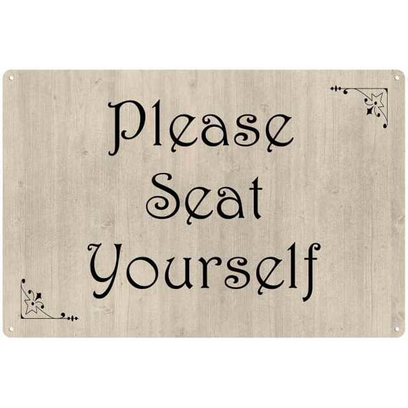 Please Seat Yourself Bathroom Sign