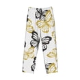 thumbnail image 4 of Balery Golden Glitter Butterflies print Men's Pajama Pants,Ultra Lightweight Pjs,Lounge Pant-X-Large, 4 of 9