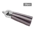 thumbnail image 1 of 28 Pieces Keychain Charms Creative Delicate Keyring Pendant Tassels Simple Handbag Decor Tassel Craft Decoration DIY Accessory Light grey, 1 of 6