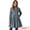 Cadet Gray, variant on Velvet A-Line Stand Collar Double Breasted Trench Coats XS Dark Blue