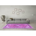 thumbnail image 3 of Ahgly Company Indoor Rectangle Medallion Purple Traditional Area Rugs, 3' x 5', 3 of 4