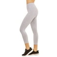 thumbnail image 2 of Sofra Women & Plus Soft Cotton Active Stretch Capri Length Lightweight Leggings, 2 of 4