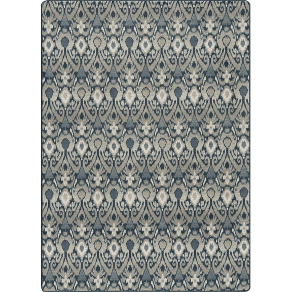 Milliken Imagine Area Rug MARIMBA INDICAN BLUE Marimba Indican Lines Rows 7 8 x 10 9 Rectangle