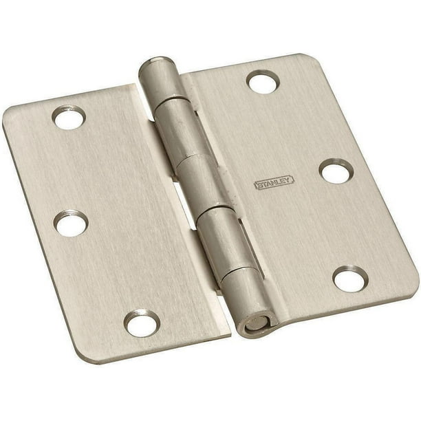 Stanley Hardware 750364 3.5" Satin Nickel Rounded Corner Door Hinge 2