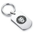 thumbnail image 1 of Stainless Steel Leo Zodiac (Lion) Dog Tag Keychain Circle Ring, 1 of 2
